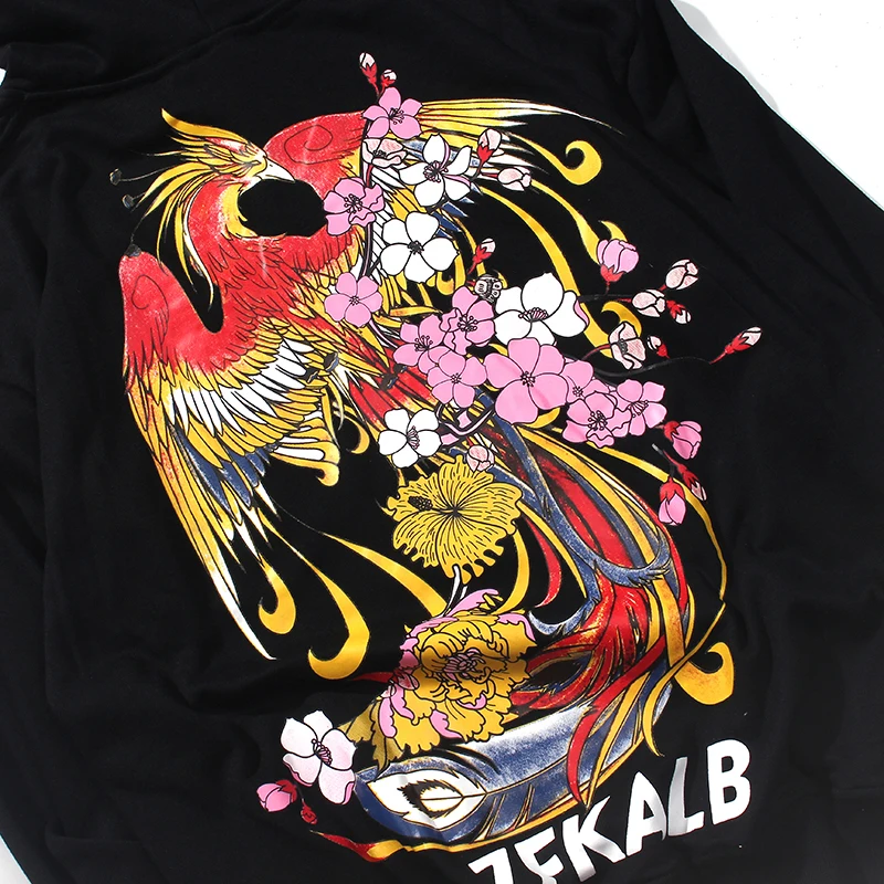 

Aolamegs Autumn Chinese Casual Hoodies Men High Street Hooded Pullover Phoenix Printed Couple Sweatshirts Harajuku Streetwear