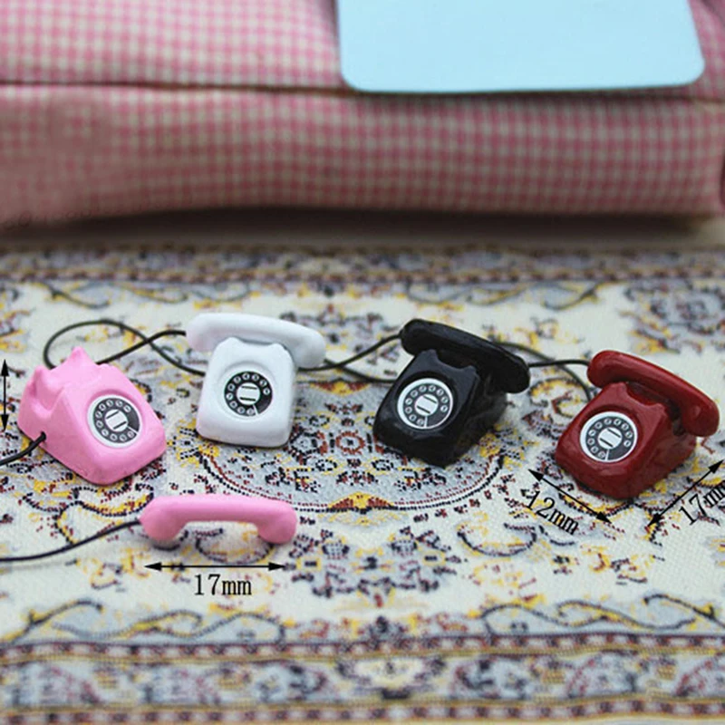 1/12 кукольный домик Миниатюрный металлический телефон ролевые игры Поп мини