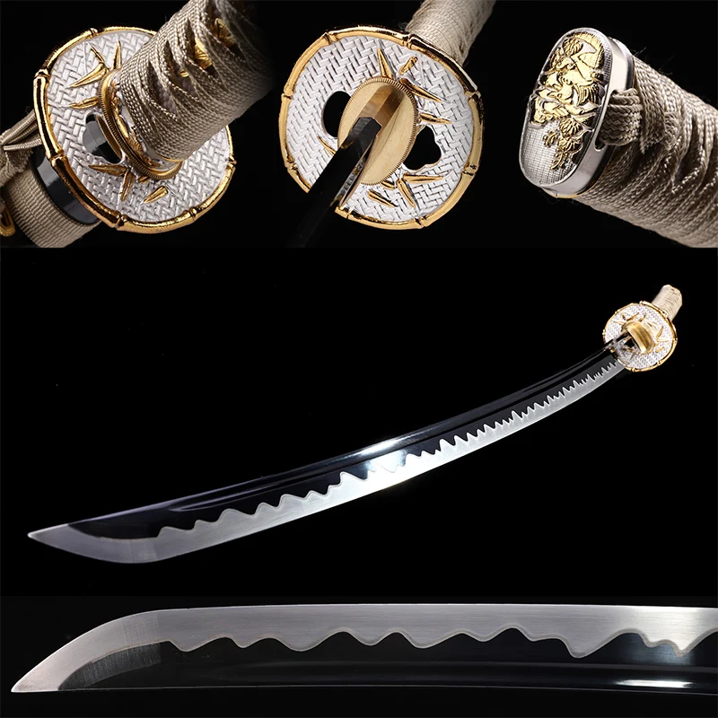 

Real Japanese Katanas Swords 1095 High Carbon Steel Razor Sharp Full Tang Full Handmade Katanas -41 inch