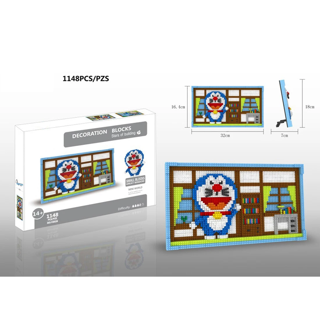 

hot Lepining creators classic japan Cartoon Fresco Bricks Doraemon Totoro figures mini Micro Diamond Blocks bricks toys for gift