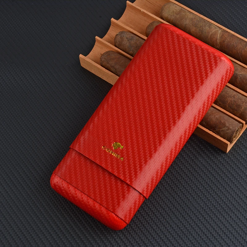 Чехол для сигар COHIBA дорожный держатель из углеродного волокна мини хьюмидор