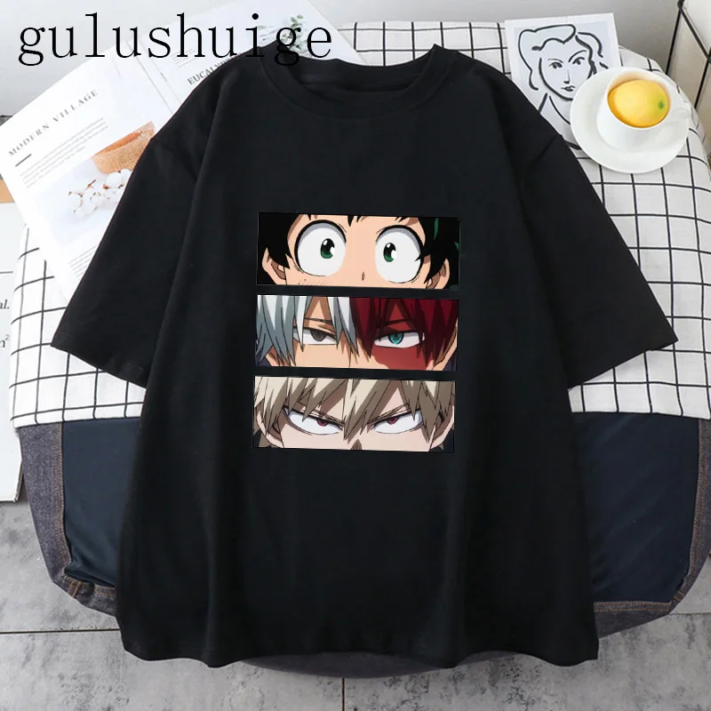 

Забавная мультяшная футболка My Hero моя геройская академия, Мужская футболка из аниме «боку нет героев Академии», химико Тога, графическая фу...