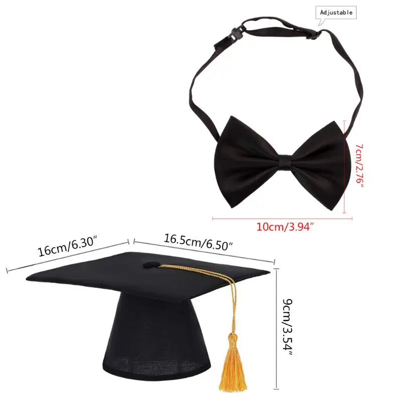 2 шт./компл. шапочка для выпускного костюма собаки галстук бабочка украшение