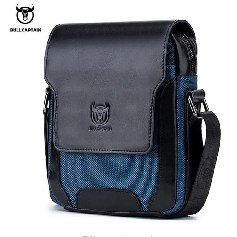 BULLCAPTAIN брендовая классическая мужская сумка мессенджер из натуральной кожи для
