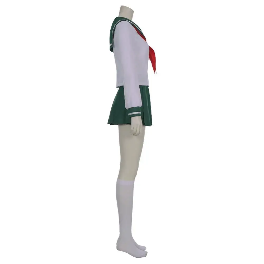Аниме InuYasha Kagome Higurashi Косплей Костюм Униформа рубашка юбка костюм наряды Хэллоуин