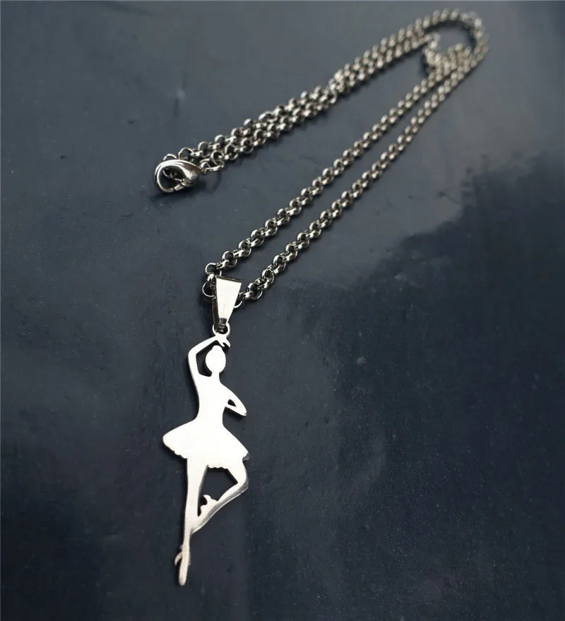 Нержавеющая сталь балетные костюмы для танцев и бусами девочек женские кулон