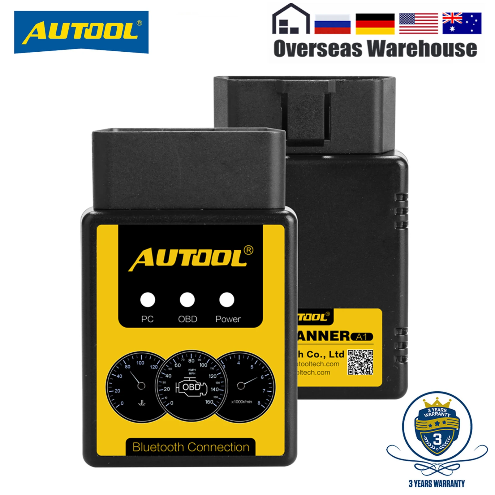 

AUTOOL A1 OBD Scanner ELM327 Bluetooth Car OBDII Diagnostic Tool WIFI Automobile OBD2 ELM 327 Scan for iPhone Android