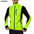 Мужская теплая велосипедная куртка WOSAWE, зимняя флисовая одежда для велоспорта, ветрозащитная, водонепроницаемая, для езды на горном велосипеде