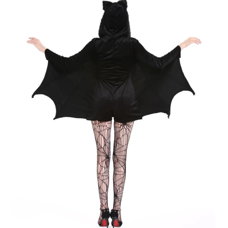 Женский костюм с капюшоном летучая мышь вампира | Тематическая одежда и униформа