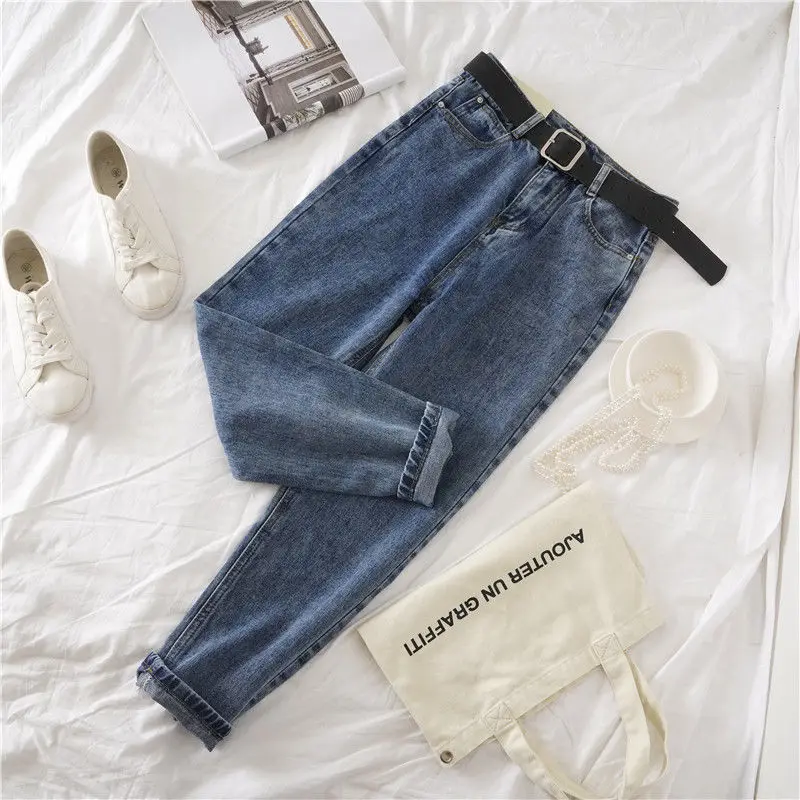 

Vintage High Waist Jeans Harem Pants for Women Streetwear Loose Female Denim Jeans for girls Buttons Zipper Ladies Jeans 2020