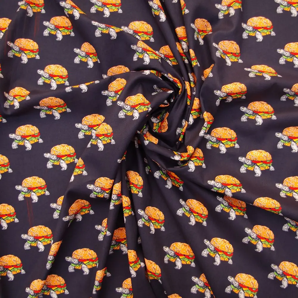 Хлопчатобумажная Поплиновая ткань с принтом черепахи 1 ярд (ширина = 140 см) - купить