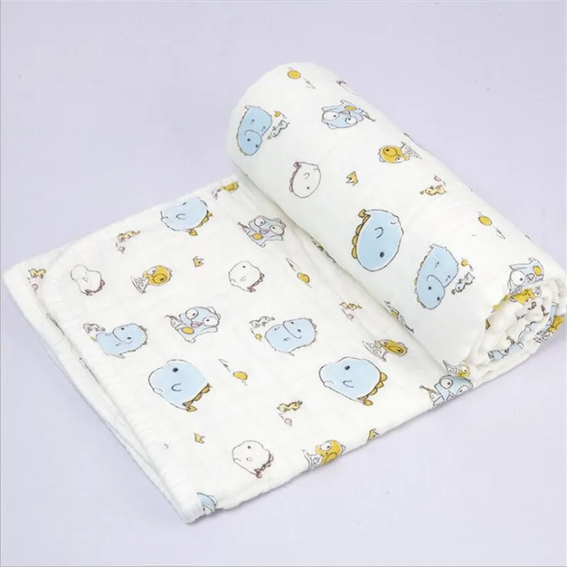 

Newborn Muslin Blanket Infant Bebes 100% Organic Cotton 6 Layers Gauze Bath Towel Baby Swaddle Blankets Hold Wraps 110*110cm