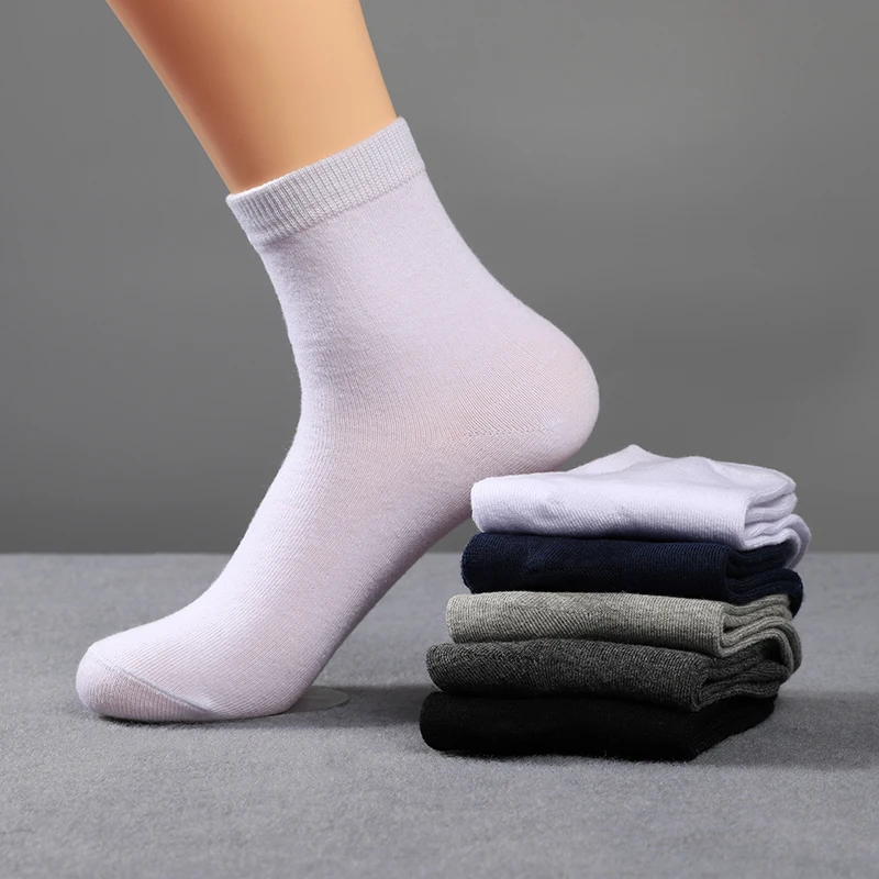 

Men's Cotton Socks NEW Black Business Men's Socks Soft and Breathable Casual Men's Socks Large Size (7-14)