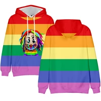 new popualr rapper tekashi69 6ix9ine print menwomen hoodies sweatshirts harajuku casual pullover unisex cartoon clothing tops