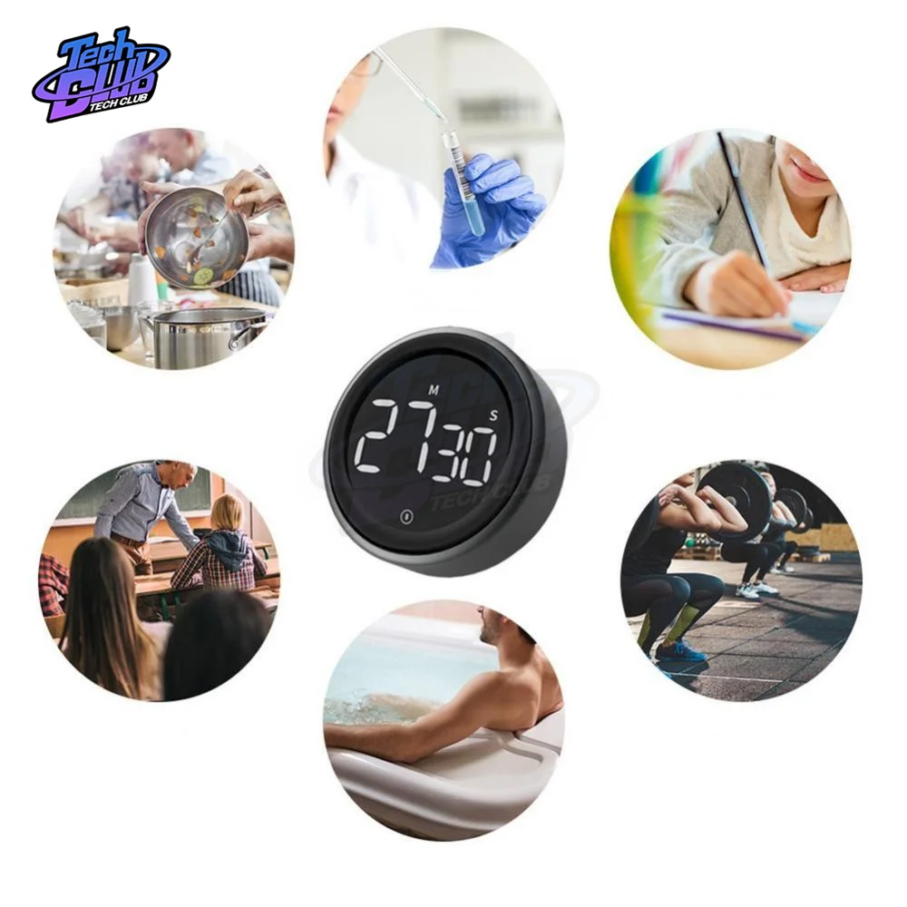 

Magnetic Digital Timer for Kitchen Cooking Shower Stopwatch LED Counter Alarm Clock Manual Electronic Counter Kitchen Tools