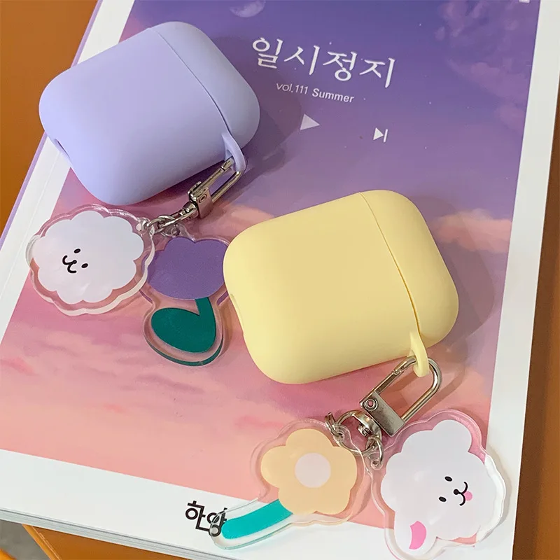 

Защитный чехол для Airpods 2, однотонный, матовый, мягкий, для наушников Apple, Bluetooth
