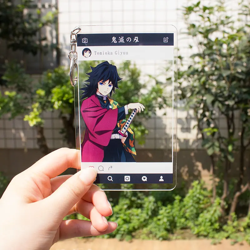 Прозрачный акриловый брелок для ключей японское аниме рассекающее демонов
