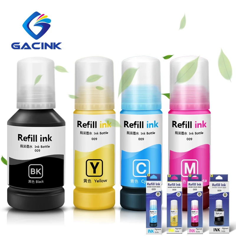 

Заправочные чернила для Epson серии 009, для принтера Epson L15158 L15168, 009 BK C M Y, цветные чернила в бутылке, около 6000 страниц в бутылке