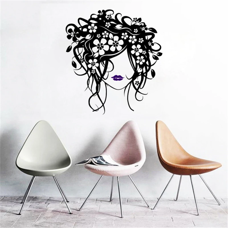 Классическая виниловая настенная Наклейка Цитата модные девушки салон красоты