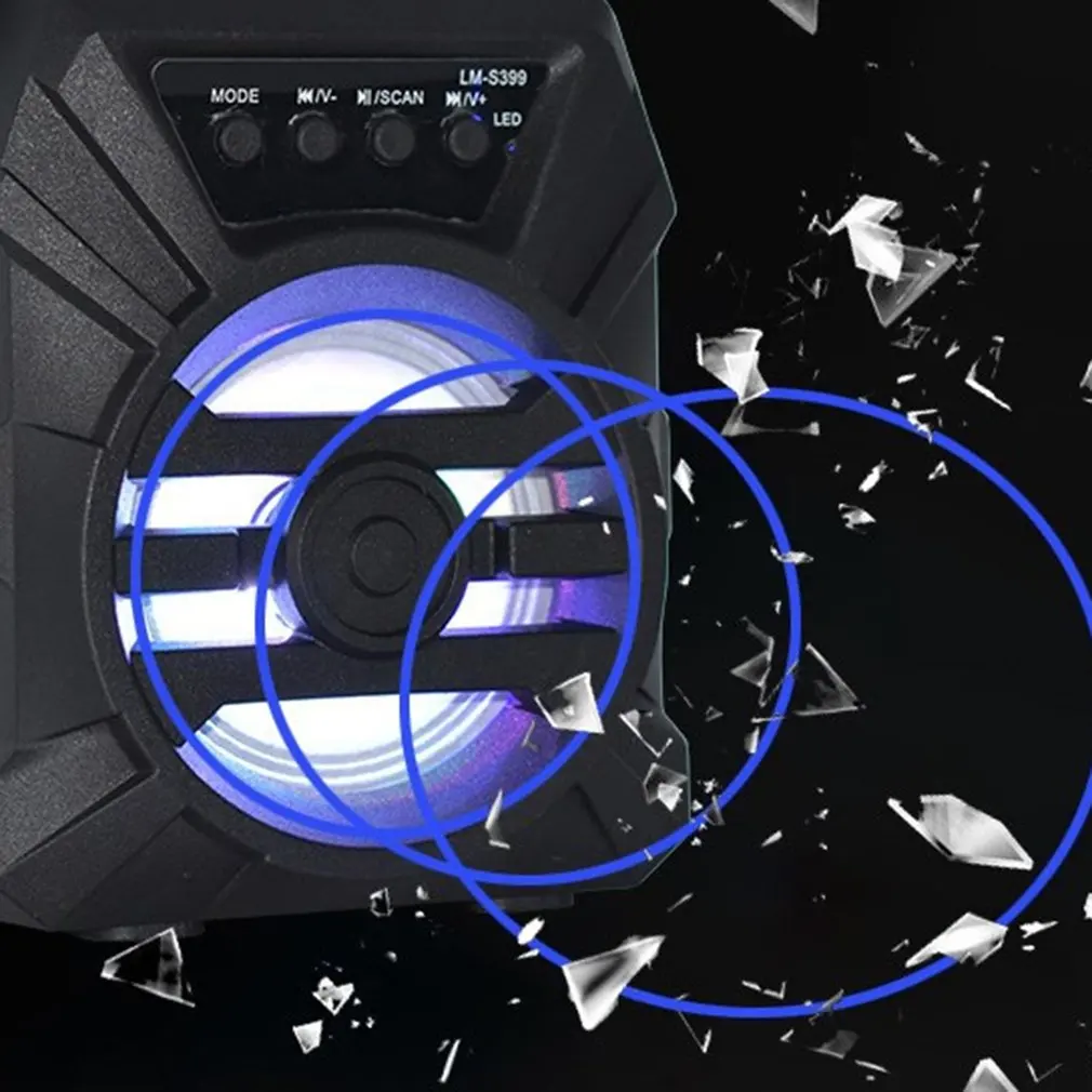 

Portable Mini Wireless Speaker Card Subwoofer Creative Home Desktop Small Size And Powerful Sound Long Battery Life Speaker