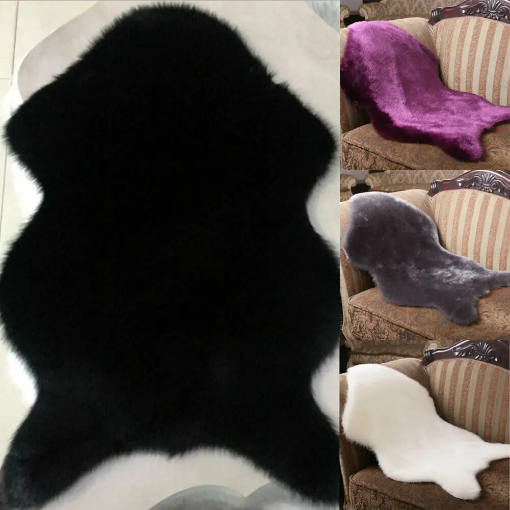 Чехол для стула из искусственной овечьей шерсти в английском стиле меховой