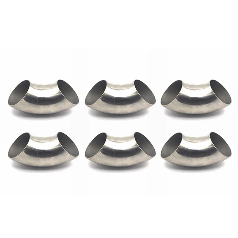 

New Arrival 1pc Stainless Steel 90 Degree Bend 76mm Elbow Exhaust Pipe 3 Inch