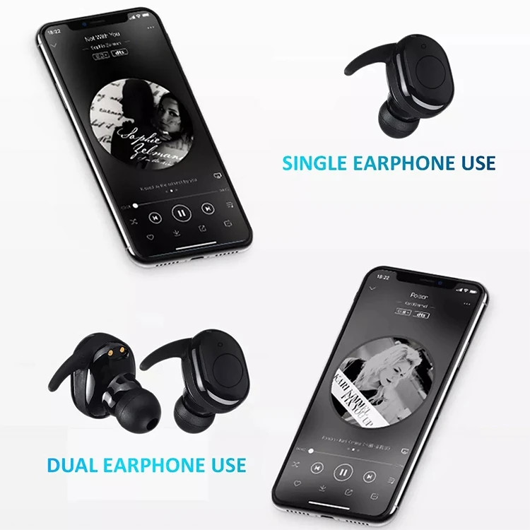 Bluetooth наушники настоящие беспроводные наушники 5,0 TWS наушники-вкладыши IPX5 Водонепроницаемая мини-гарнитура 3D стерео звук спортивный наушник