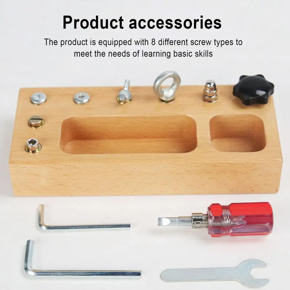 

Montessori Educational Wooden Toys For 3 Year Children Screw Bolt Set Preschool Montessori Toy For Christmas Juguetes Montessori