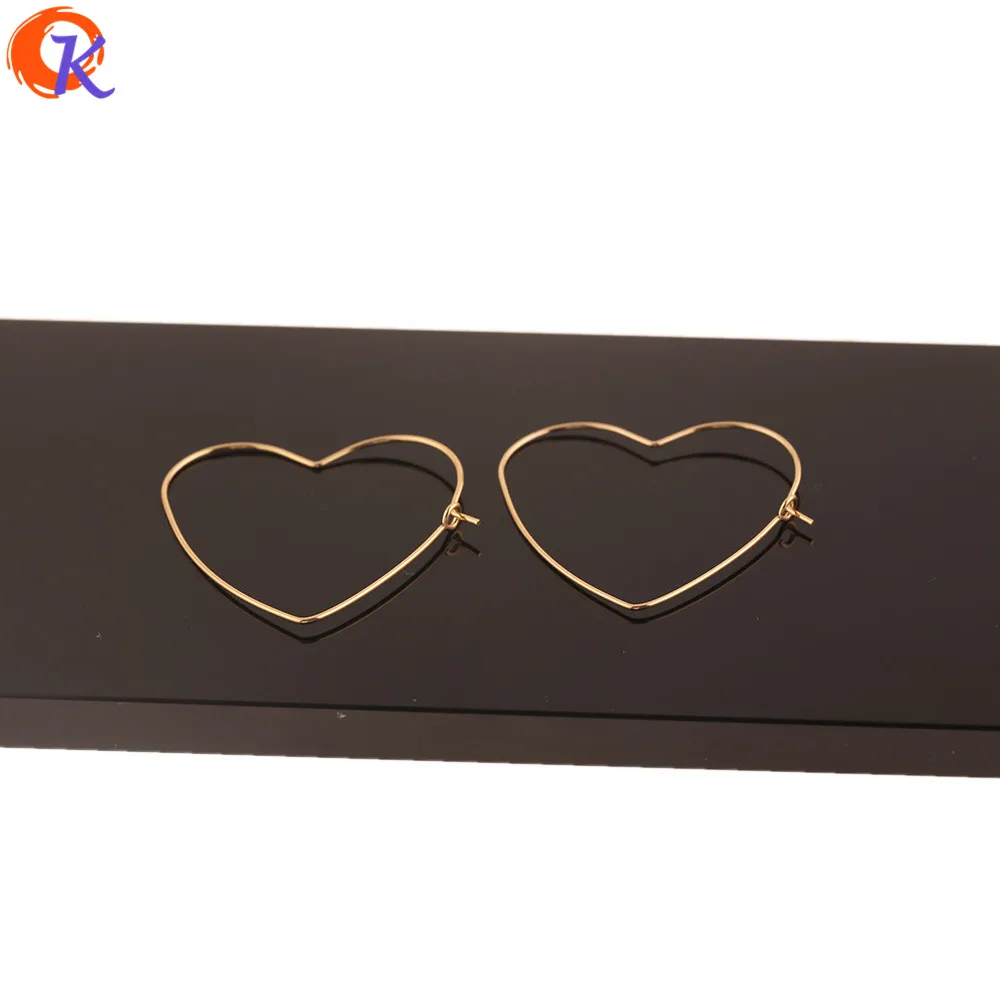 

Cordial Design 100Pcs 38*40MM Jewelry Accessories/Heart Earring Hooks/Hand Made/Genuine Gold Plating/DIY Making/Earring Findings