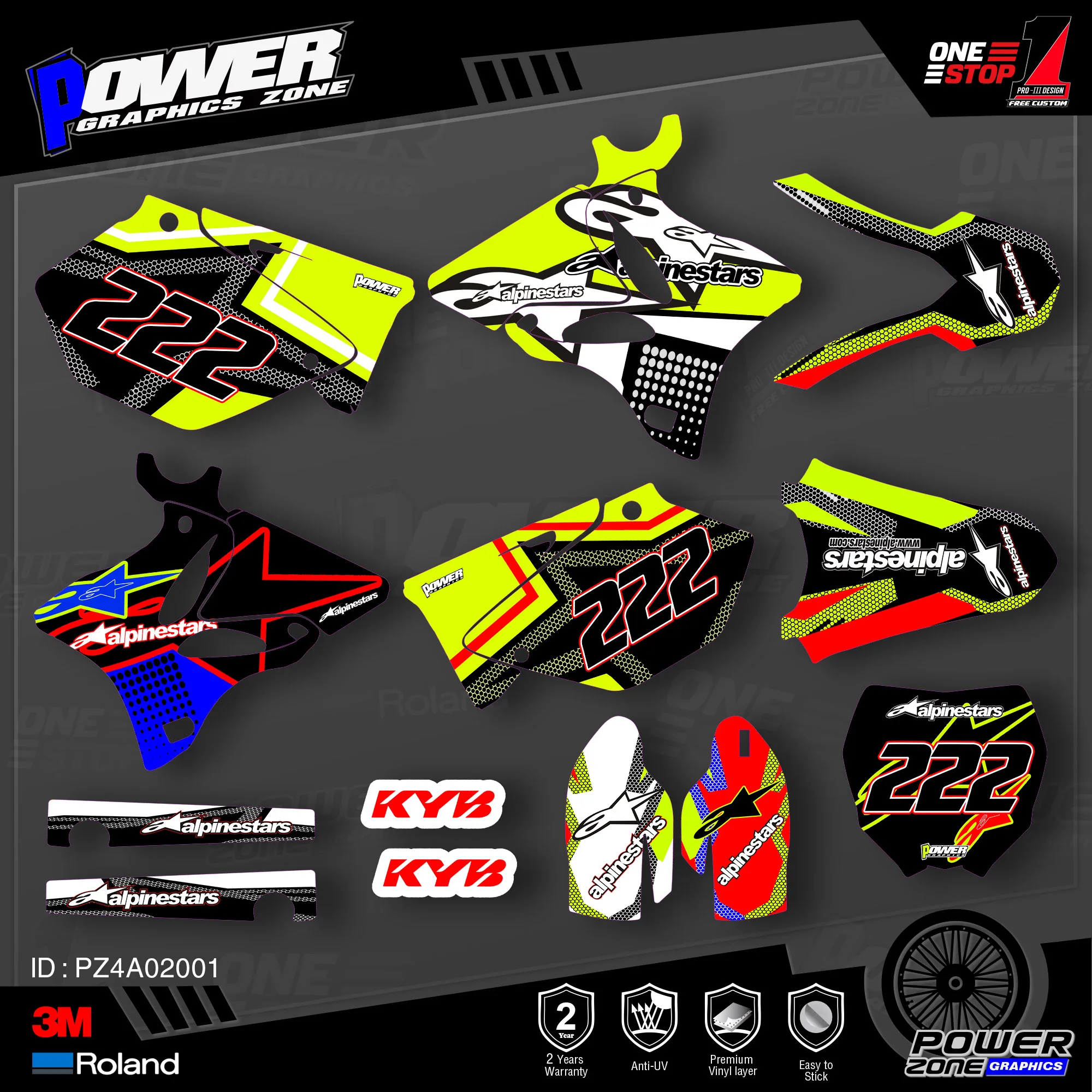 Персонализированные графические фоны PowerZone Team наклейки 3M Набор наклеек для YAMAHA