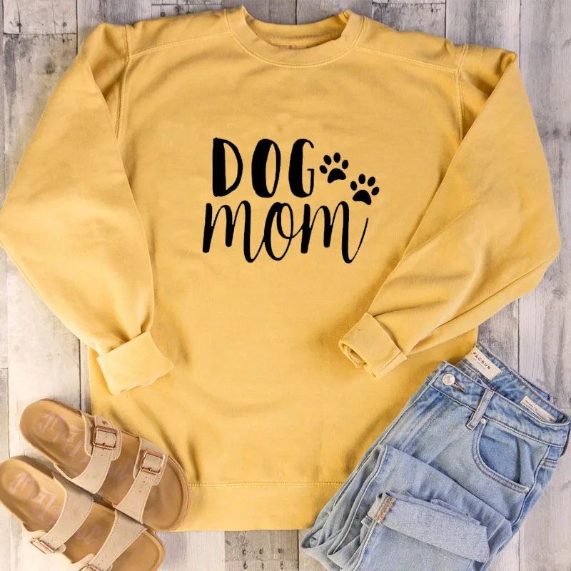 

Stay True New Arrival Dog Mom Jumper Women Fashionable Long Sleeved Casual Sweatshirt Printing Dog Lover Outfit dropship