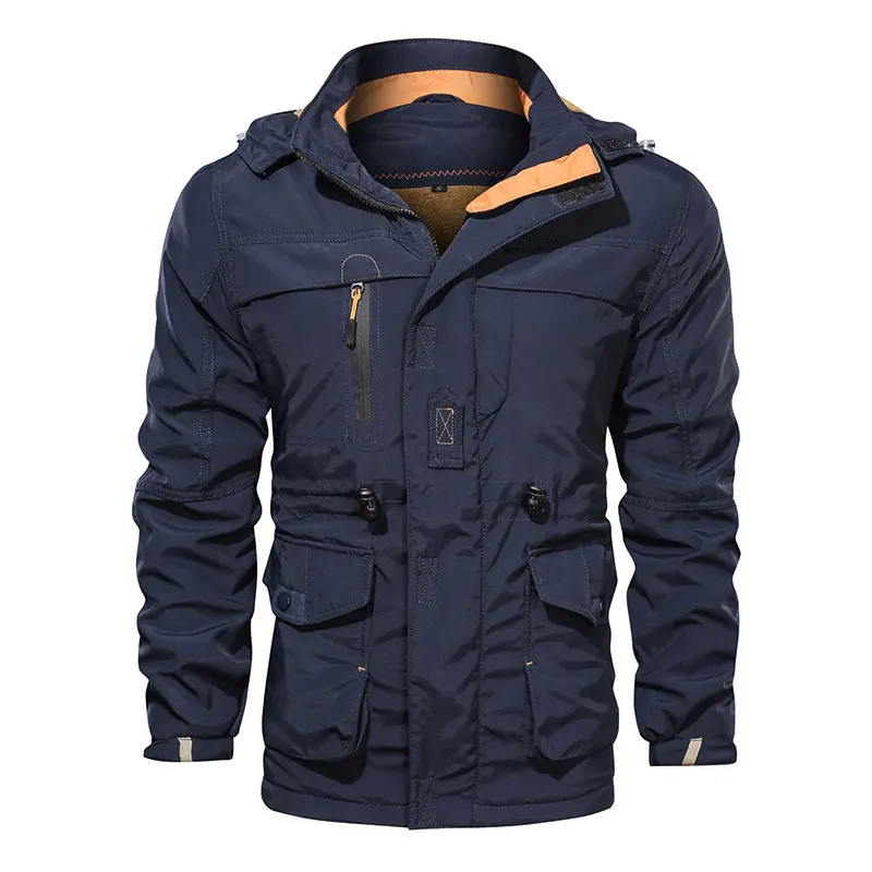 Мужская ветровка в стиле милитари армейская тактическая с капюшоном верхняя