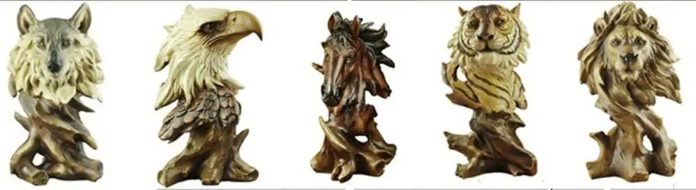 Тигр лошадь Орел волк Лев изделия из смолы украшение дома сувенир резьбы по