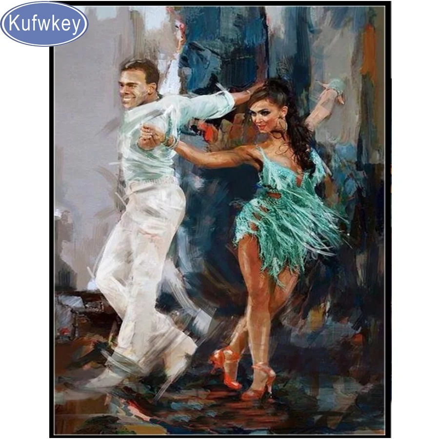 Полноразмерная Алмазная картина с джазовым танцем 5D алмазная живопись своими