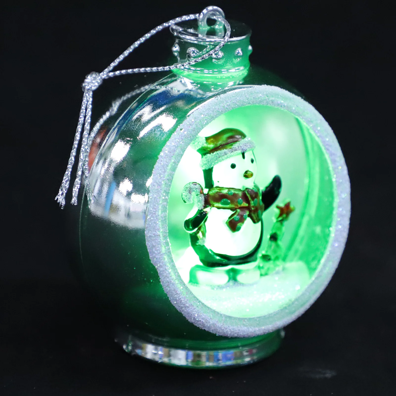 

1pc Luminous Xmas Hanging Ornaments Chic Hollow Balls Pendants Xmas Supply