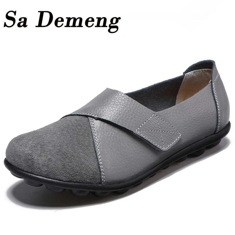Женские Мягкие Мокасины без шнуровки Sa Demeng повседневные туфли из искусственной