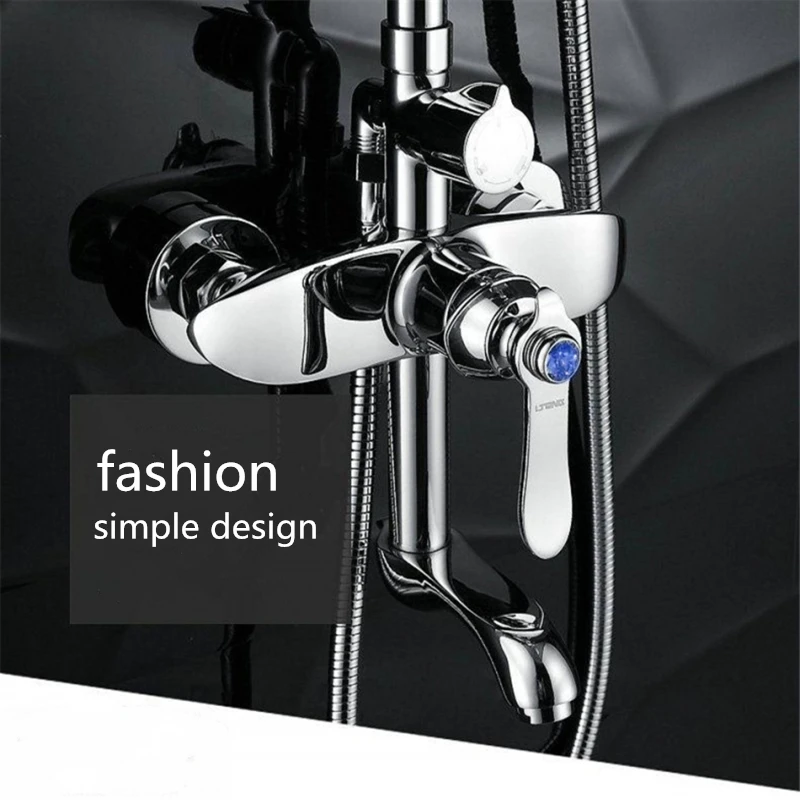 Набор для душа Ванная комната полностью медный Простой Модный душ настенный