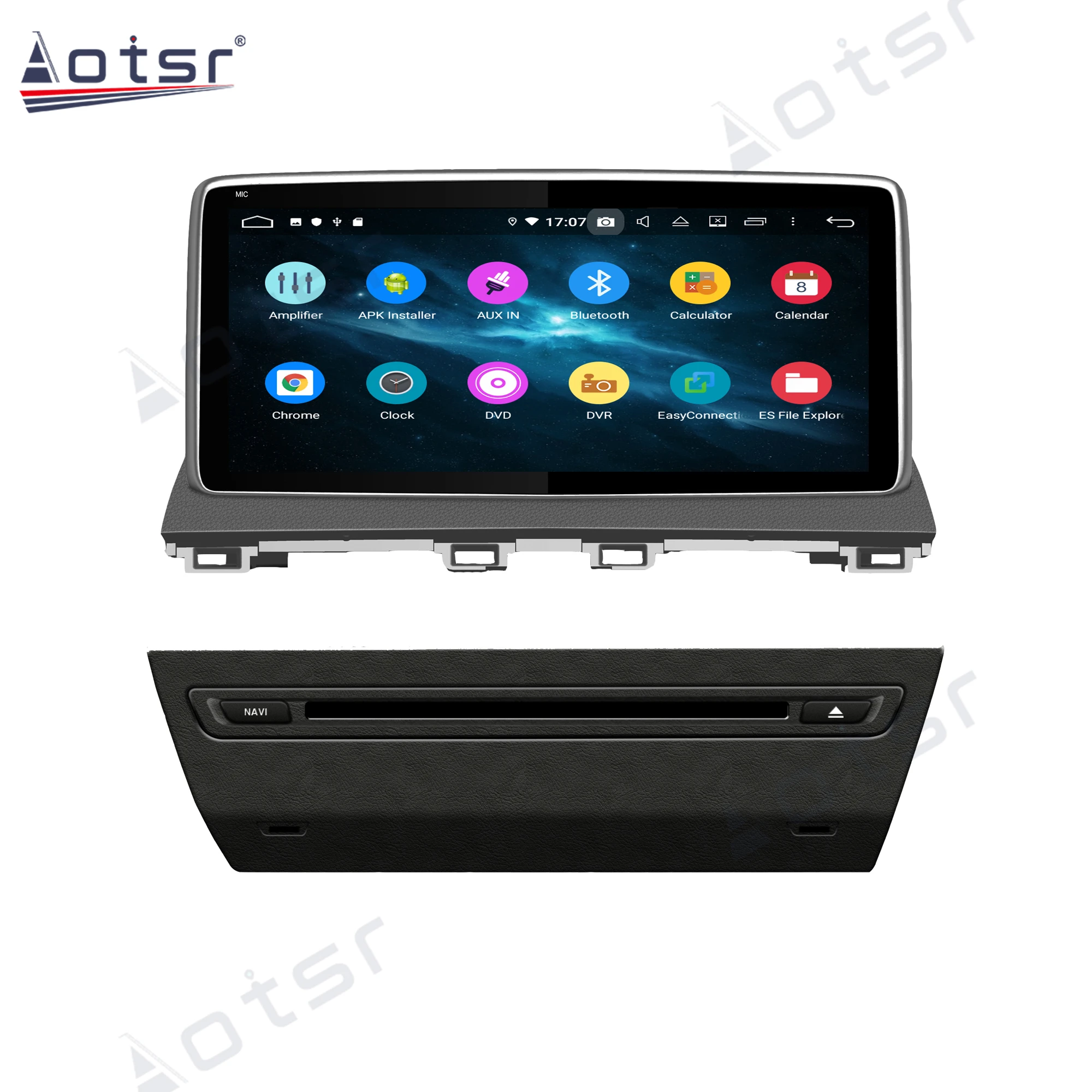 Aotsr Android 10 0 4 + 64G Автомобильный Радио плеер GPS навигация автомобильный стерео HD