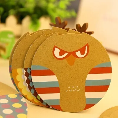 

1PCS/LOT Freeshipping New Cute owl wooden Coffee Cup Coaster Tea Mat & pads fashion style