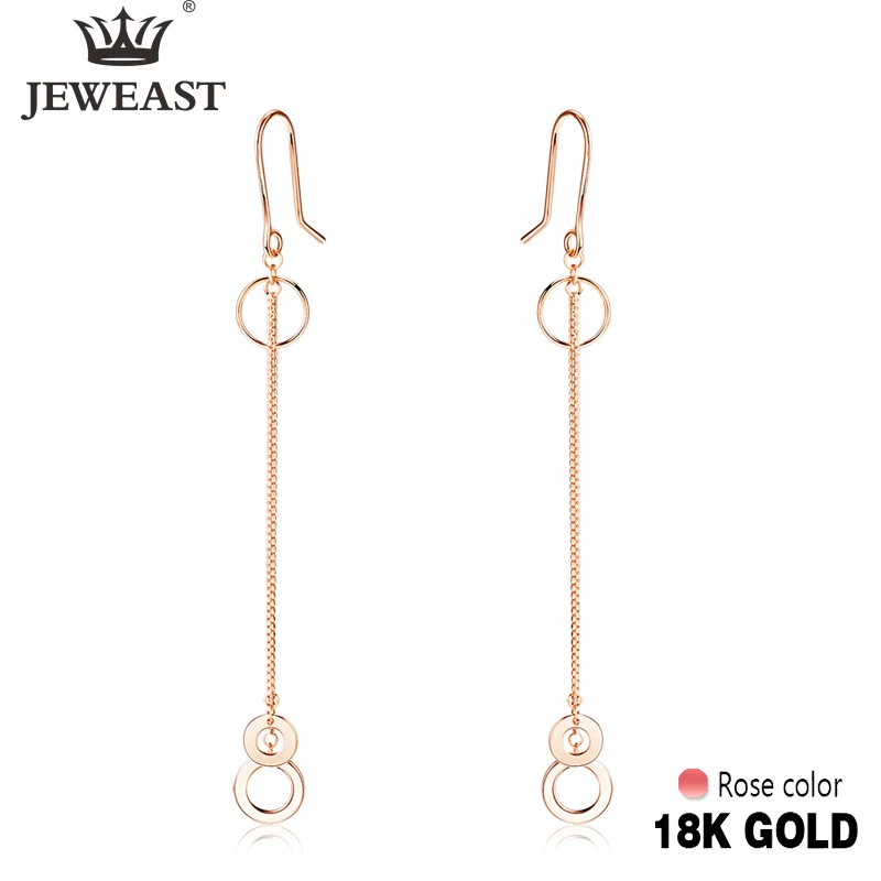 

JYM 18K чистое золото серьги Настоящее AU 750 твердые золотые серьги красивая элегантная кисточка высококлассные трендовые классические ювелир...