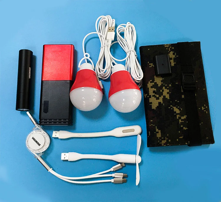 Online VG-Power Gelombang Sinus Murni Ponsel Solar Charger Power Bank Solar Panel Senter 500 Meter, Lampu, Kipas Angin, Lampu LED