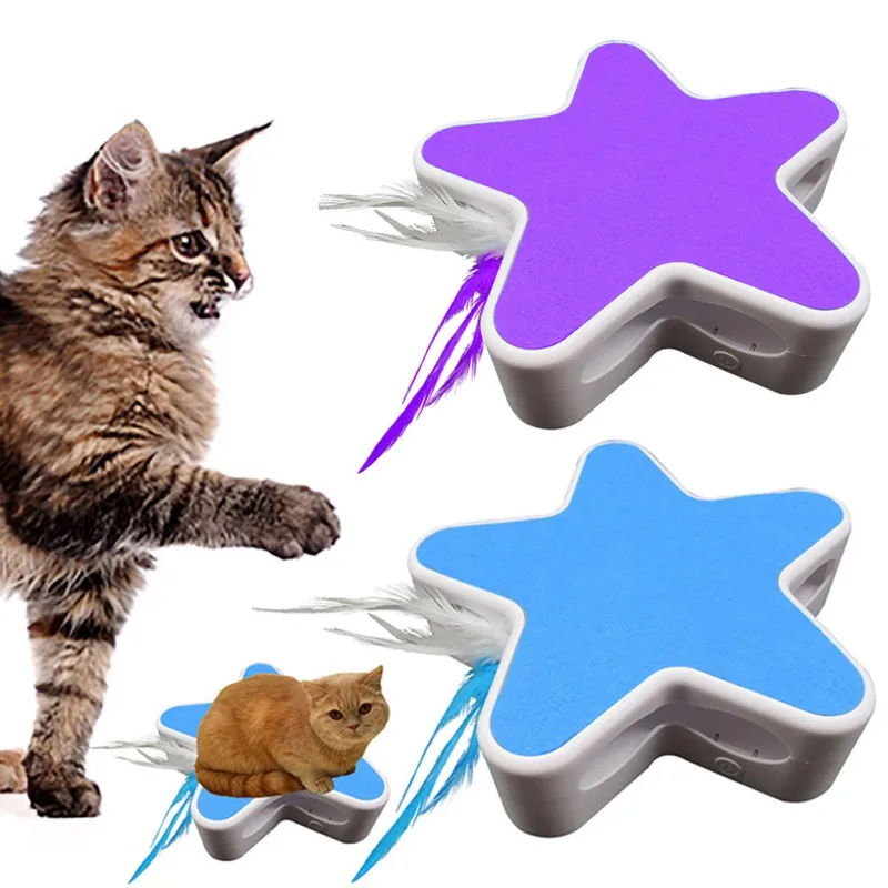 

Pet Cat Toy Automatic Rotating Five-Star Puzzle Star Funny Cat Box Toys Emerald Elegant Temperament Charming And Generous Afford