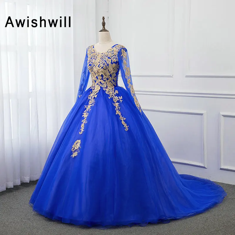 Бальное платье Королевского синего цвета для выпускного вечера 2020 длинные