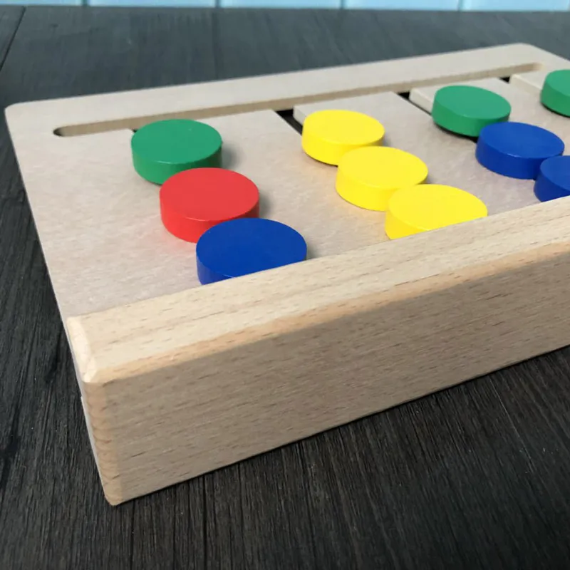 Деревянный Занят доска бизиборд для малышей Цвет материнскую плату раннего