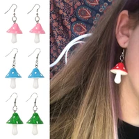 2021 new%e3%80%80simulation mushroom drop earring sweet plastic eardrop handmade dangle earring for women girl jewelry accessories gift%ef%bd%93
