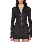 Женская осенне-зимняя стильная крутая уличная рубашка в стиле Темная система в стиле хип-хоп с надписью, облегающая Удлиненная рубашка на молнии, модная уличная одежда, футболки