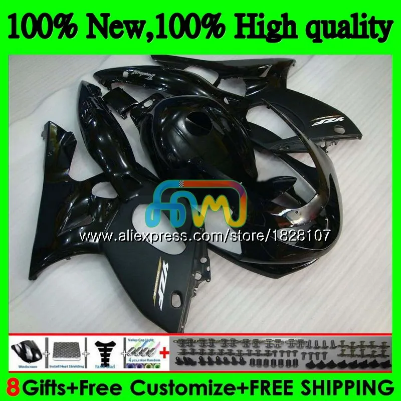 

Обтекатель YZF 600R для YAMAHA Thundercat YZF600R 96 02 03 04 05 06 07 73bsr.67, все черные, хит продаж, YZF-600R 2002 2003 2004 2005 2006 2007