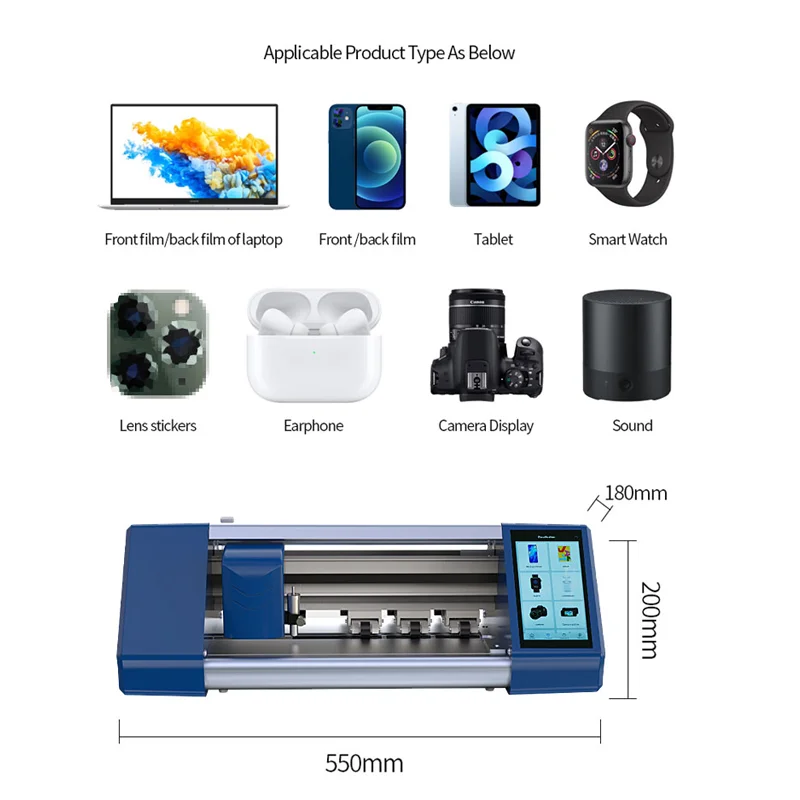 

TL-168 Smart Screen Protector Cutting Machine For Mobile Phone Tablet Front Glass Back Cover Protect Film Cutter Protective Tape