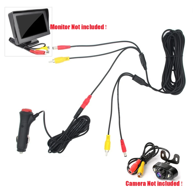 Автомобильный Удлинительный кабель YuanTing RCA Video DC 2.1 Power 2 в 1 6 м/10 м для системы