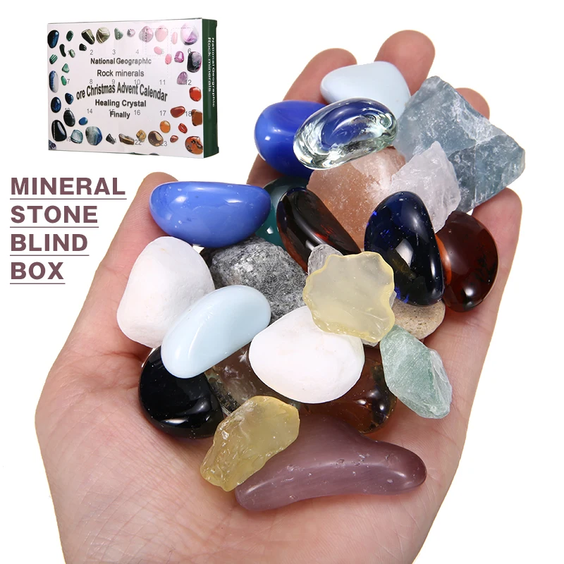 

Новый лечебный хрустальный камень, Детские Рождественские принадлежности, календарь обратного отсчета, подарок, камни, руда, игрушка для де...